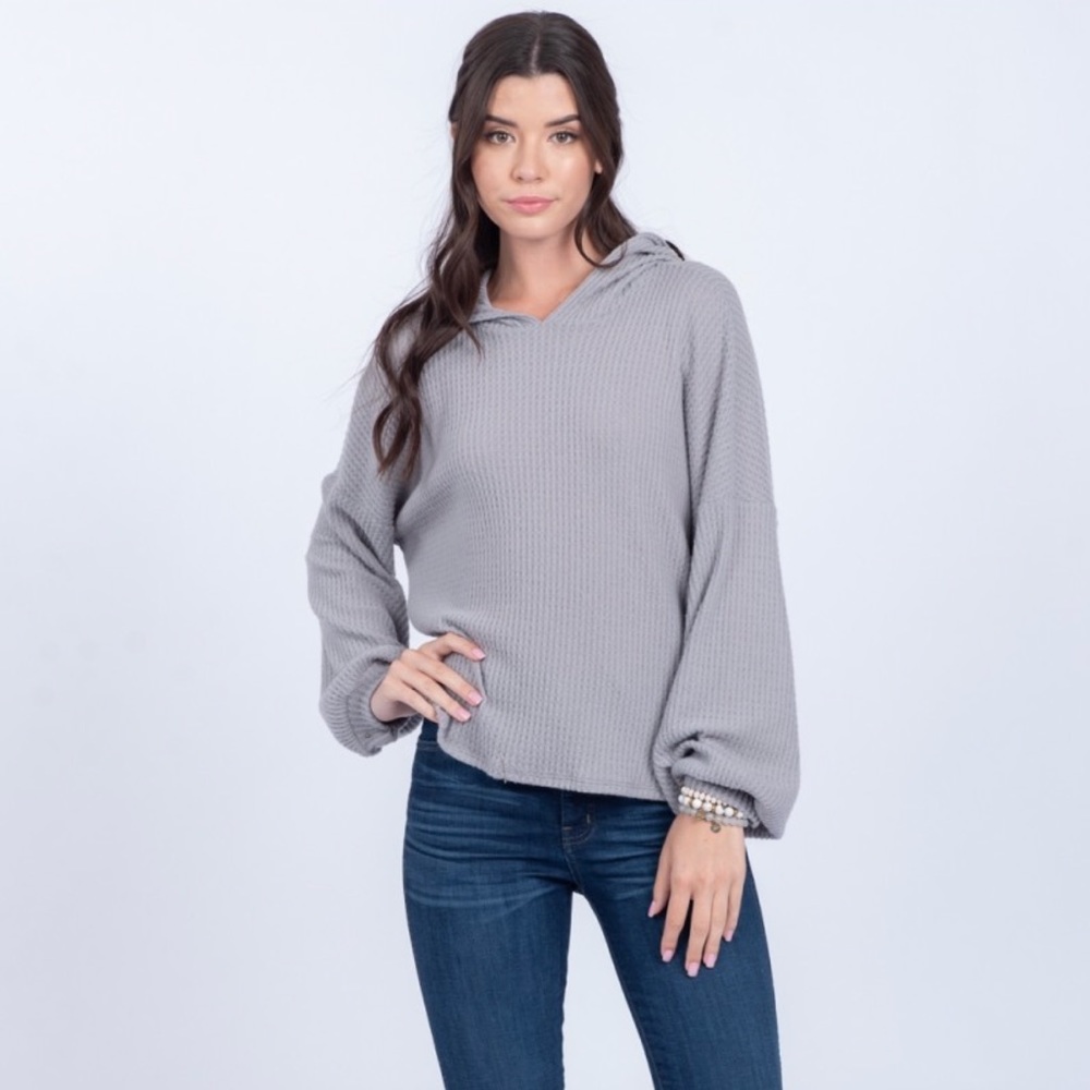 Waffle Knit Hoodie